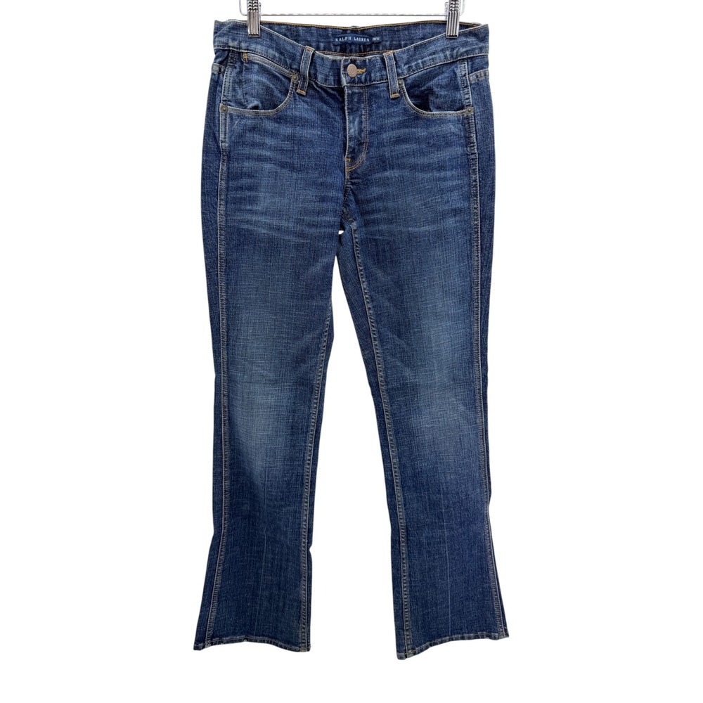 Ralph Lauren Dungarees Bootcut Jeans 28 Mid Rise Dark Wash Made in USA Y2K